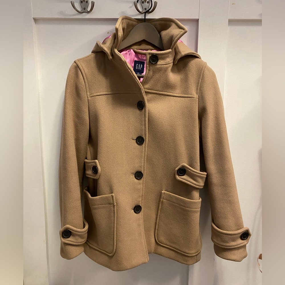 GAP Tan Women's Jacket with Pink Lining